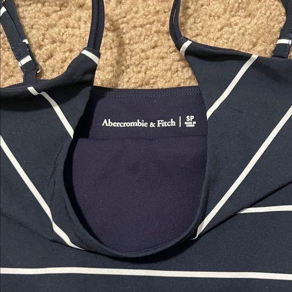 Abercrombie & Fitch Navy Blue and White Striped Active Dress - Picture 3 of 7